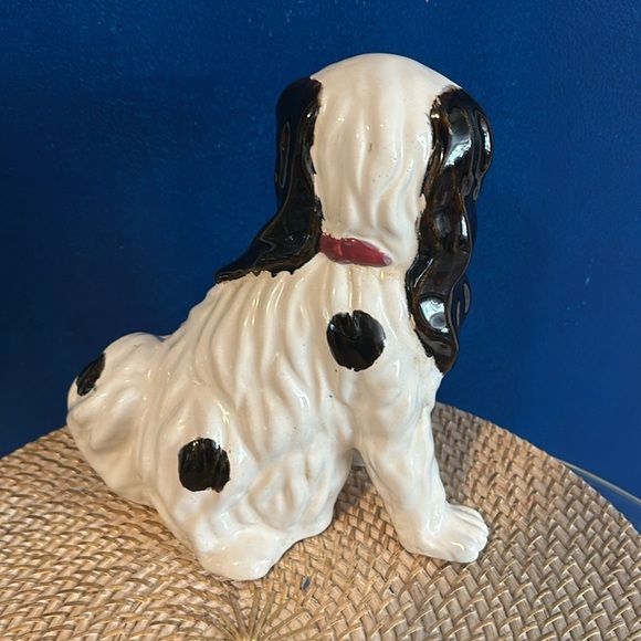 Victorian Staffordshire Style King Charles English Spaniel Porcelain Dog Statue - Picture 3 of 5